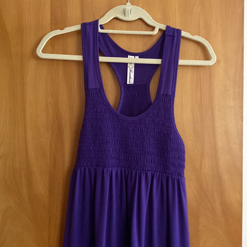 Purple Racer Back Summer Dress - Picture 3 of 5